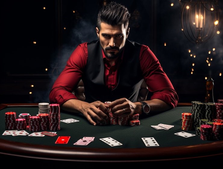 Tampilan meja live baccarat kaisar slot dengan dealer profesional, kartu, dan area taruhan jelas di layar ponsel